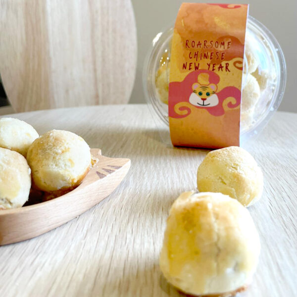 pineapple tarts scattered on table top